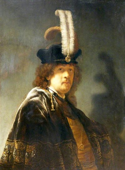 Autoportrait avec un chapeau à plumes - Rembrandt van Rijn